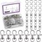 150-Piece Silver Keychain Making Kit – Includes 50 Swivel Lobster Claw Clasps, 50 Rotating 8-Shaped Buckle Clasps, 50 Jump Rings, Swivel Trigger Hooks, and Lanyard Snap Hooks for DIY Keychains